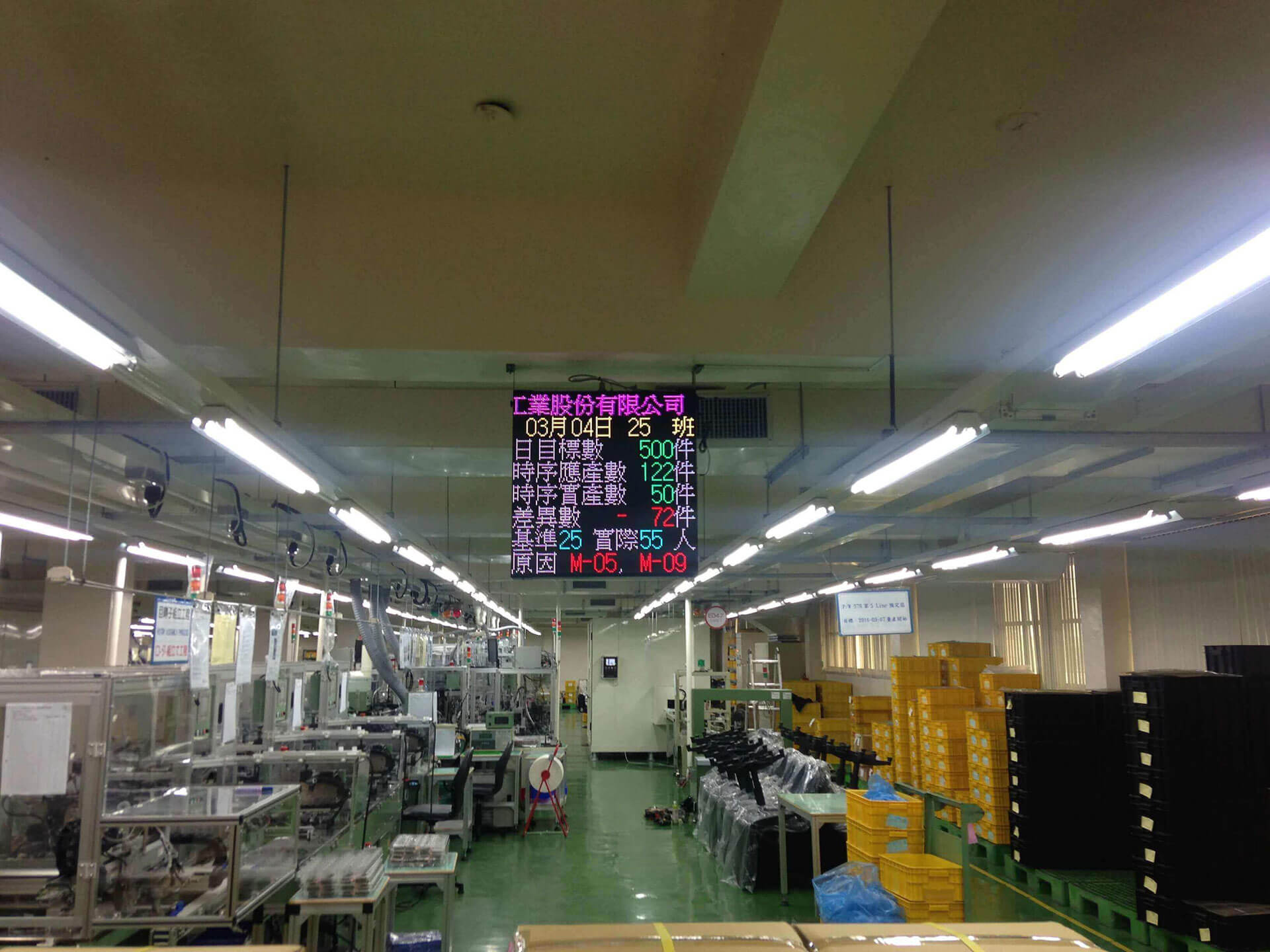 汽車零組件 Modbus RTU 現場看板