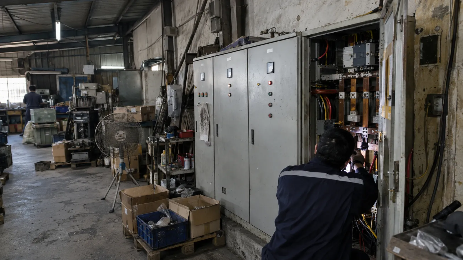 老舊廠房配電室（案例情境照）